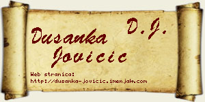 Dušanka Jovičić vizit kartica